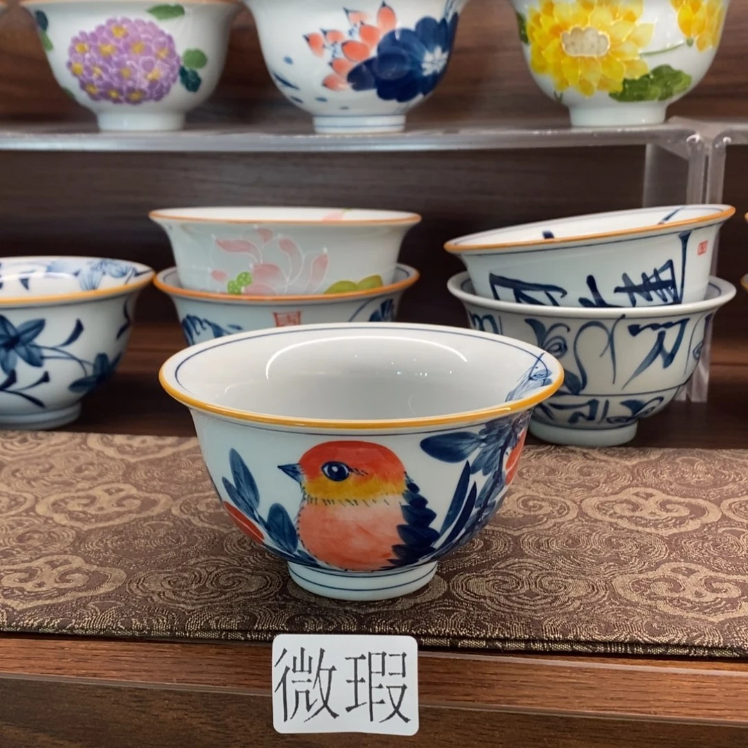 釉下彩老陶泥手工绘制