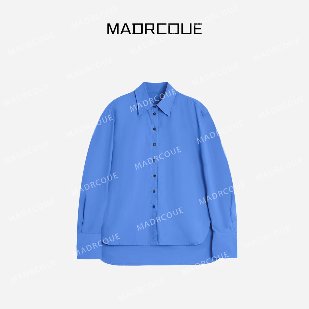 MADRCOUE【克莱因蓝】气质显白衬衫极简百搭通勤上衣 M8978