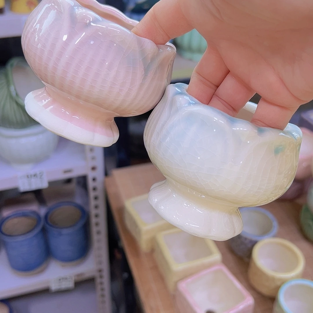 红陶陶瓷花盆当场满12包邮