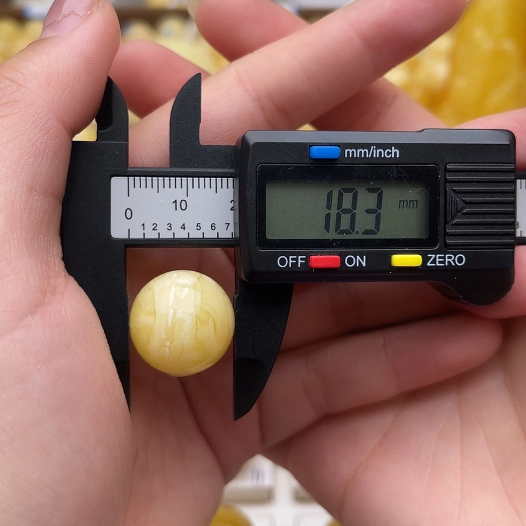 琥珀未镶嵌裸石蜜蜡圆珠梦