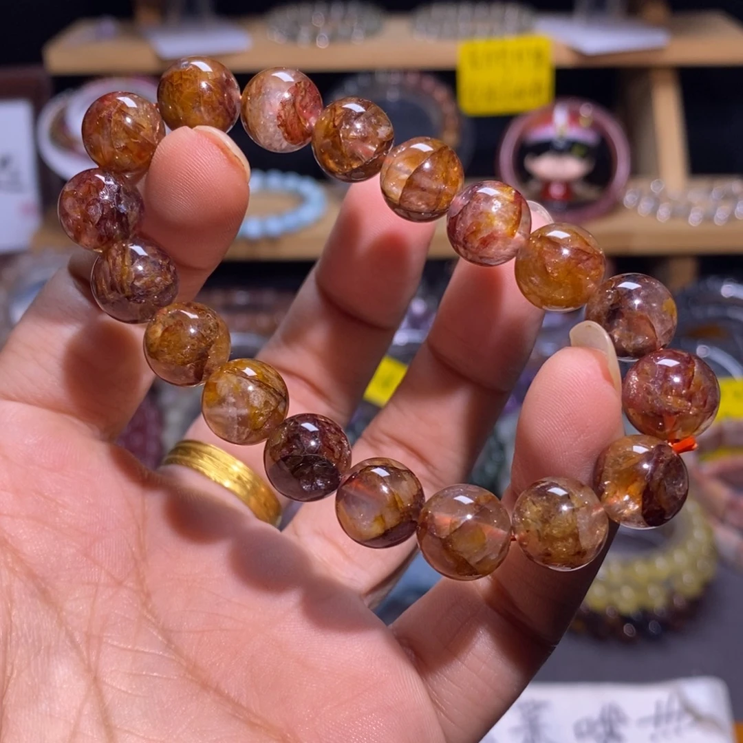 水晶未镶嵌手串4 黄铜胶花 11