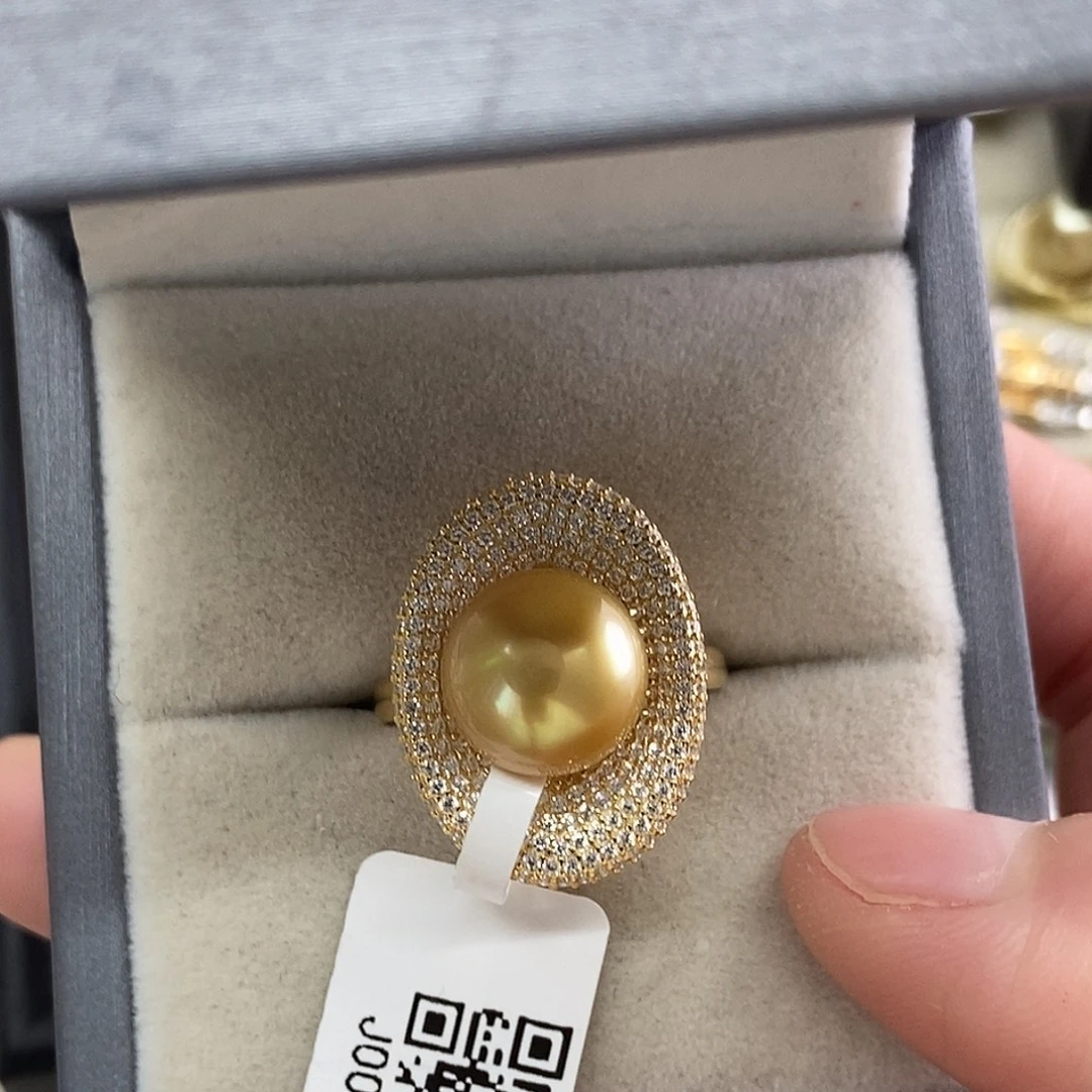 海水珍珠戒指银S925镶嵌@@J0004