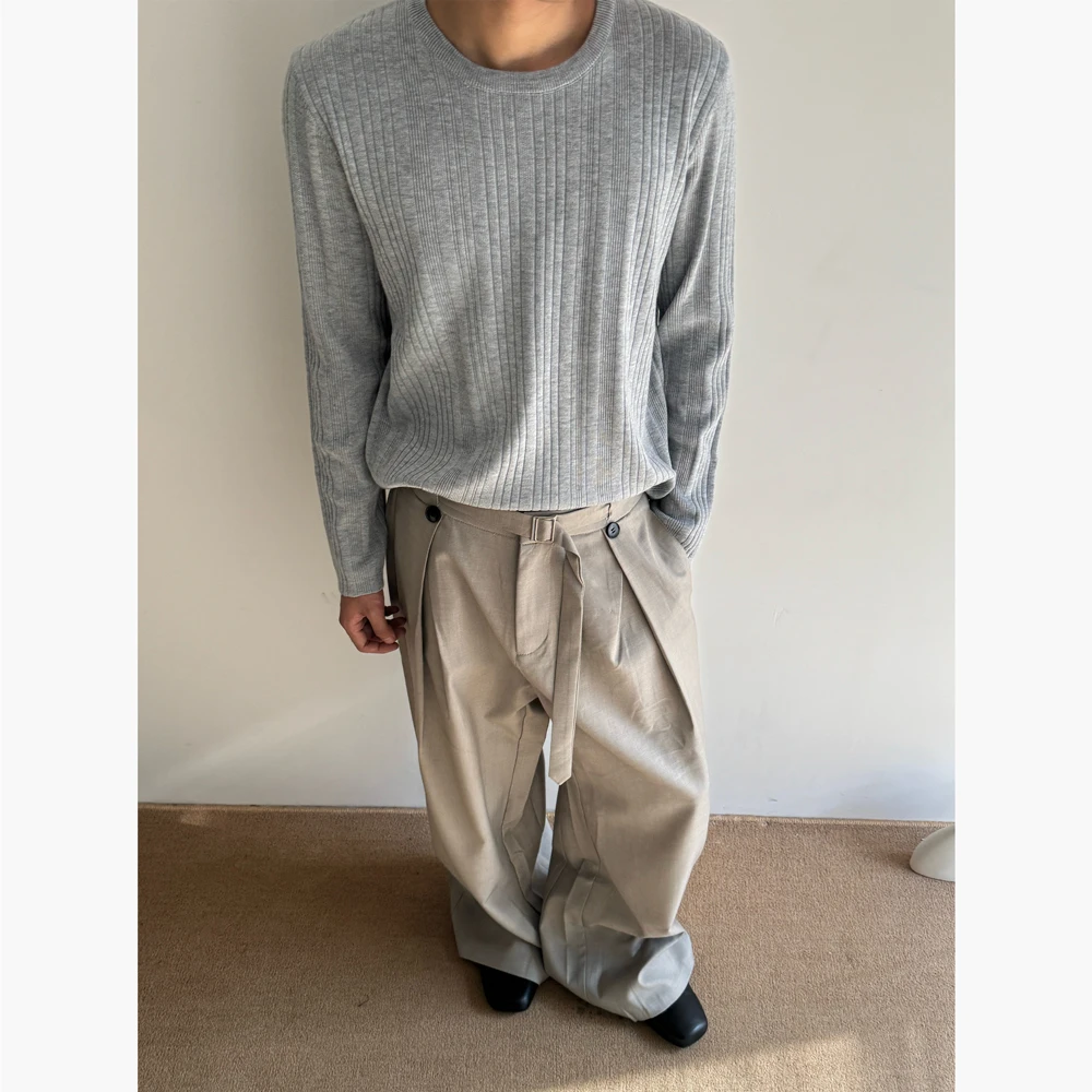 CZ2秋季新款肌理感cleanfit长袖复古百搭男女修身针织衫纯色基础