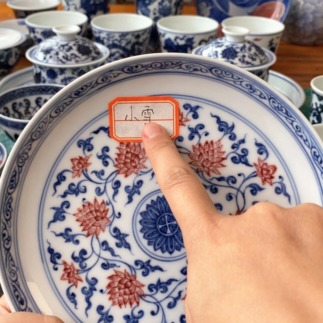 小***。瓷片景德镇手绘陶瓷青花壶承