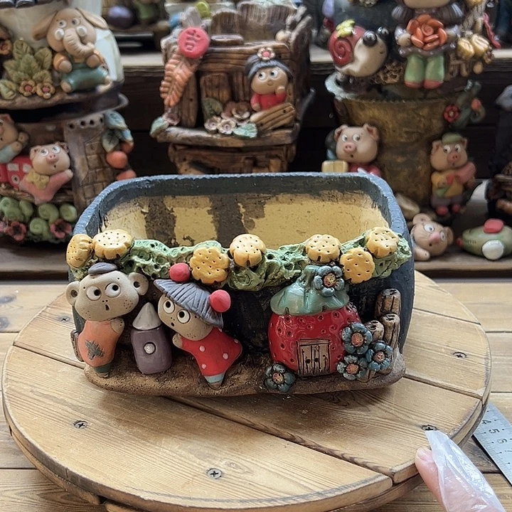 嘻哈多肉花盆百搭