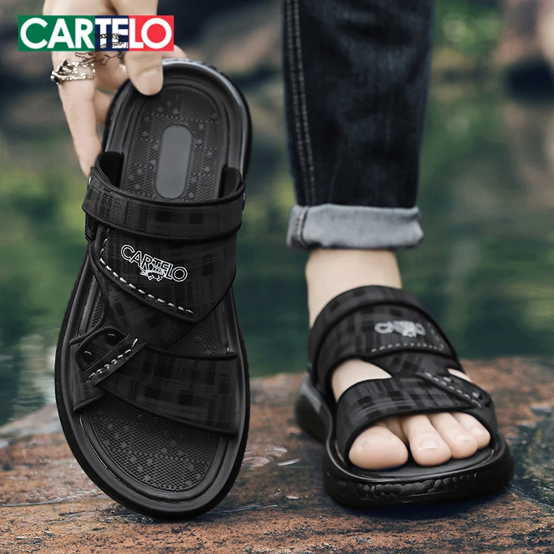 卡帝乐鳄鱼凉鞋男款夏季新款男士开车两用凉拖鞋外穿休闲沙滩拖鞋