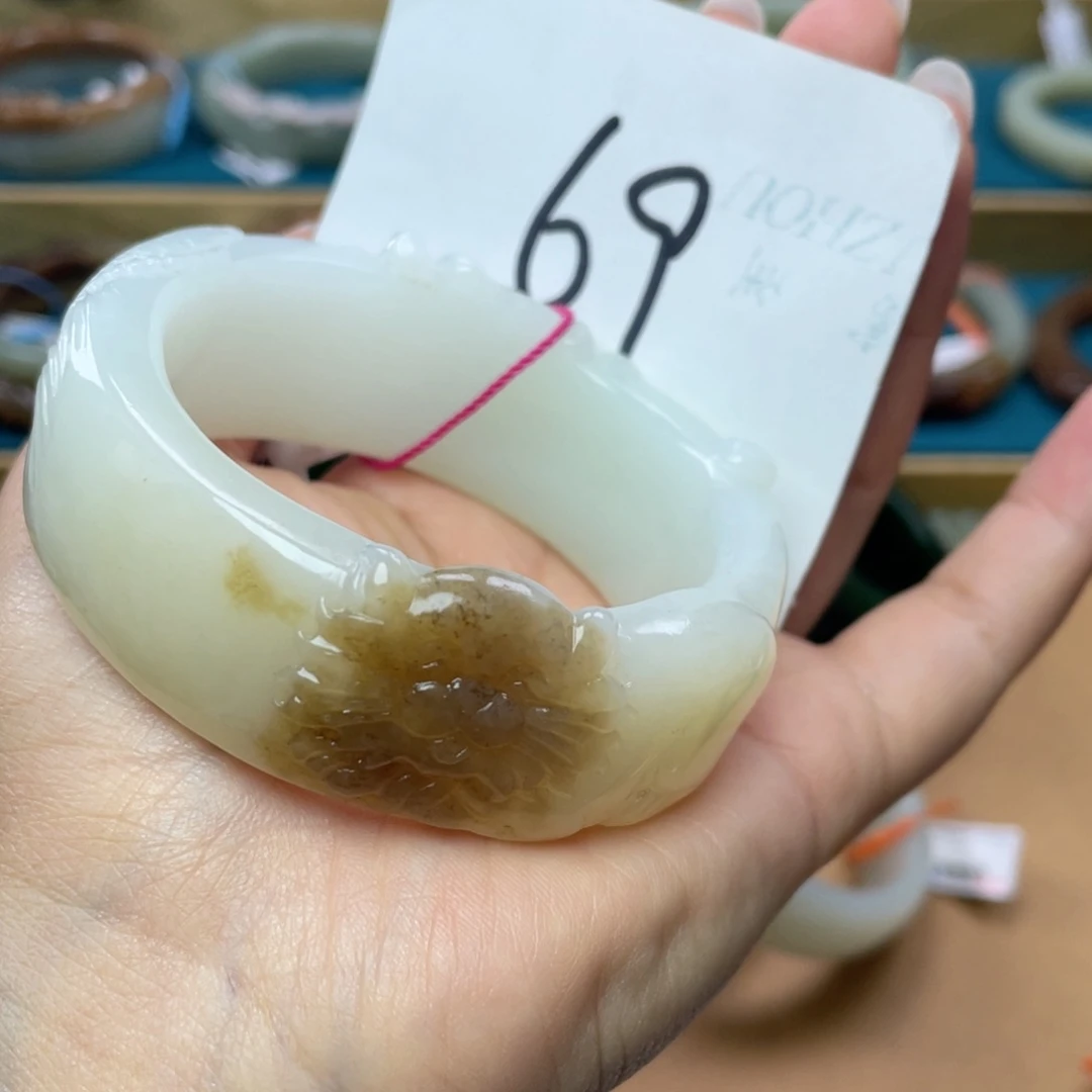 未镶嵌手镯和田玉圈口57