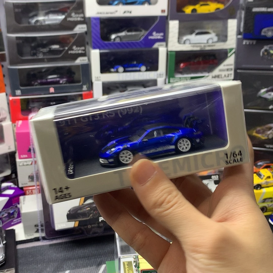 911 蓝色合金车模型