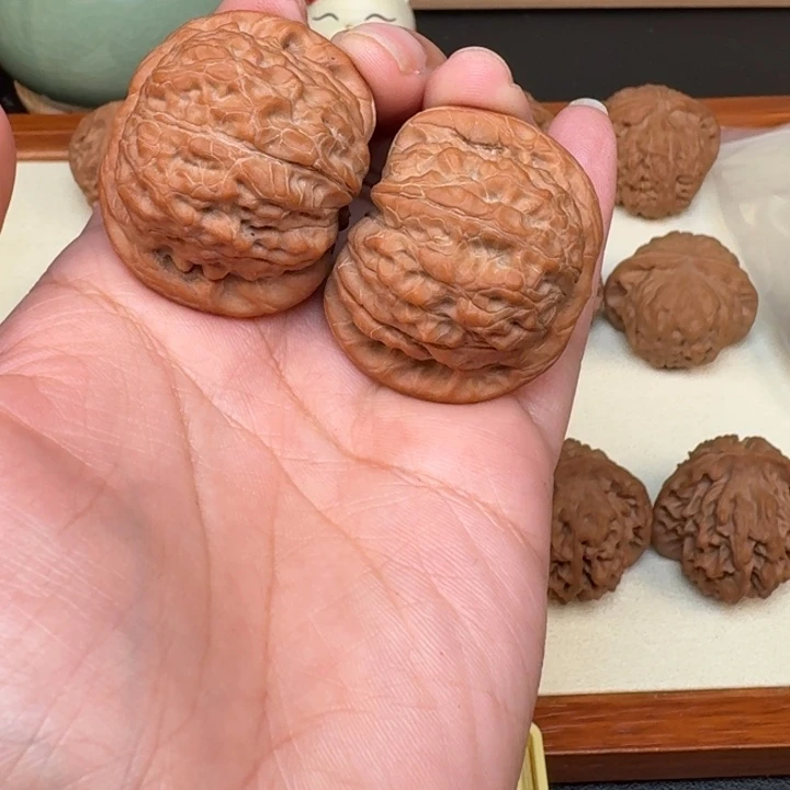禅***玩文玩核桃把件全品血麒麟39