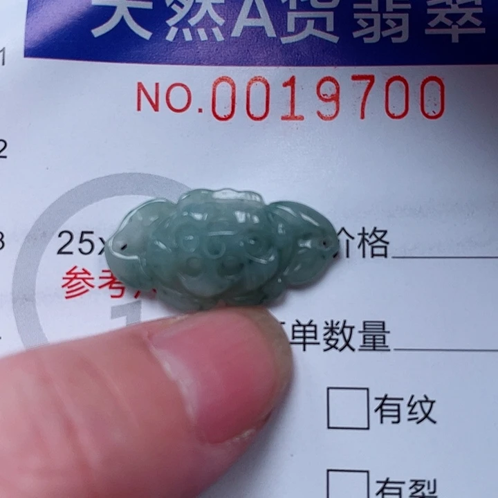 翡翠未镶嵌吊坠(赠链)
