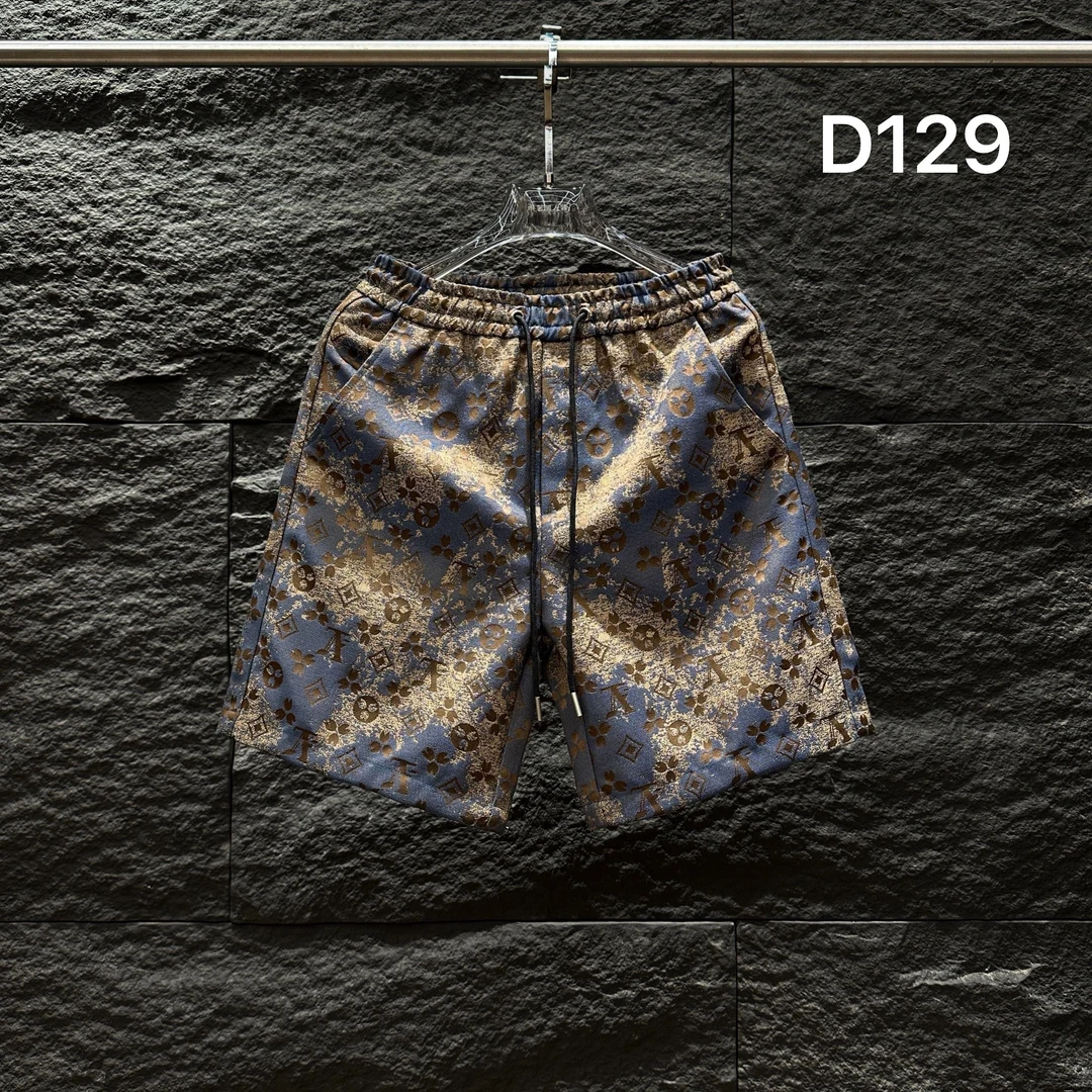 CB-D129-夏季新款轻奢提花老钱风潮牌男士短裤爸爸轻奢风显瘦百搭