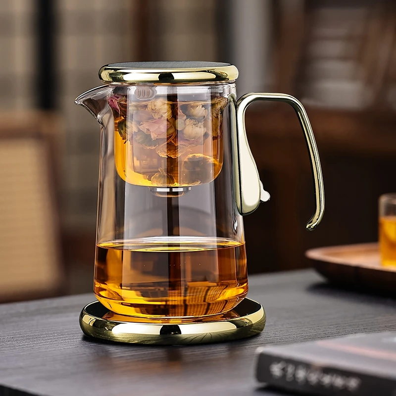 玻璃泡茶杯新升级磁吸飘逸杯无杆泡茶壶茶水分离杯办公室泡茶神器