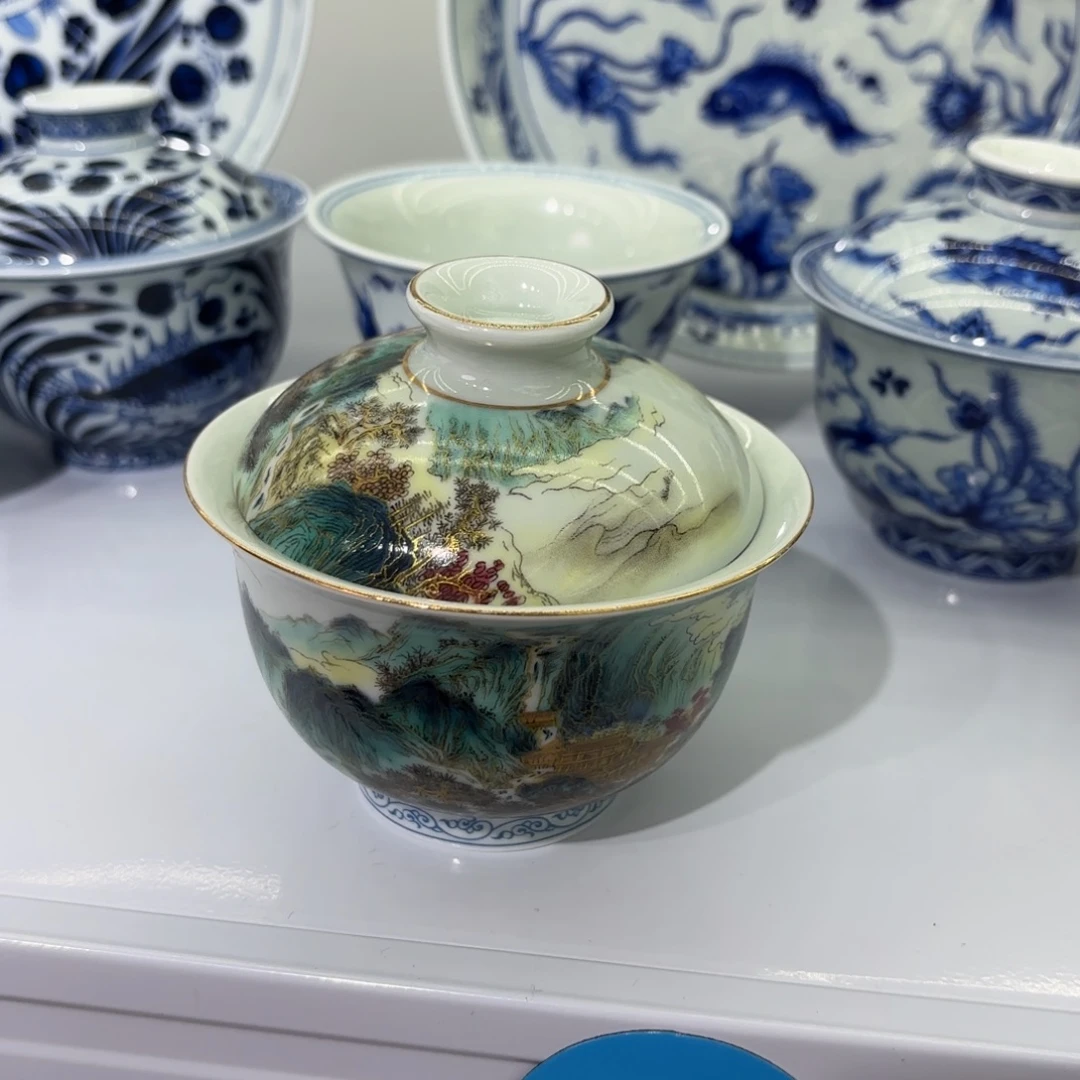 快***牛景德镇陶瓷一件套