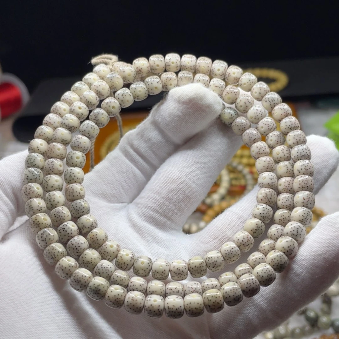 【闪购商品】手串星月菩提76骨瓷白月朗星稀