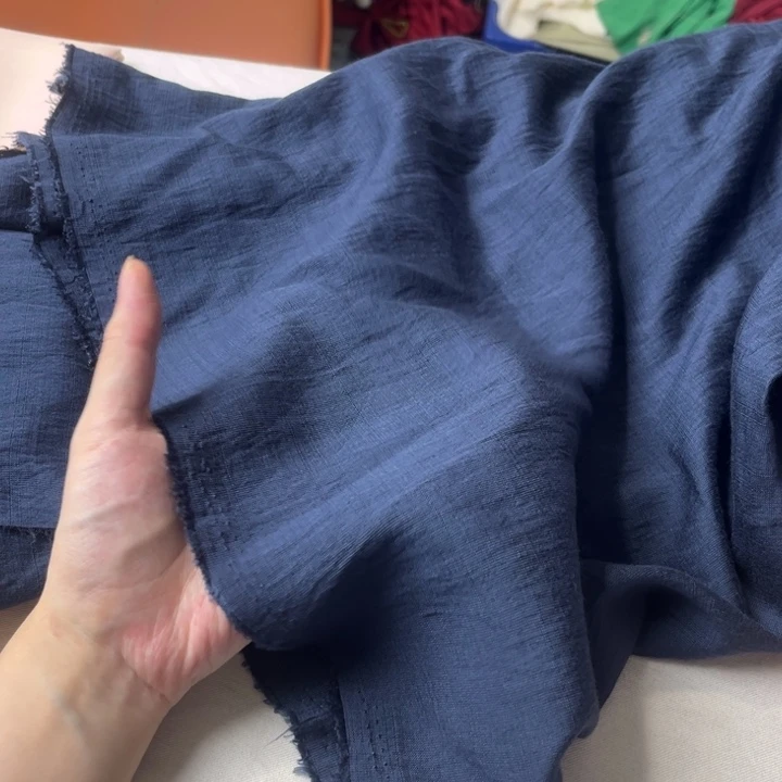 棉混纺藏蓝色2米。