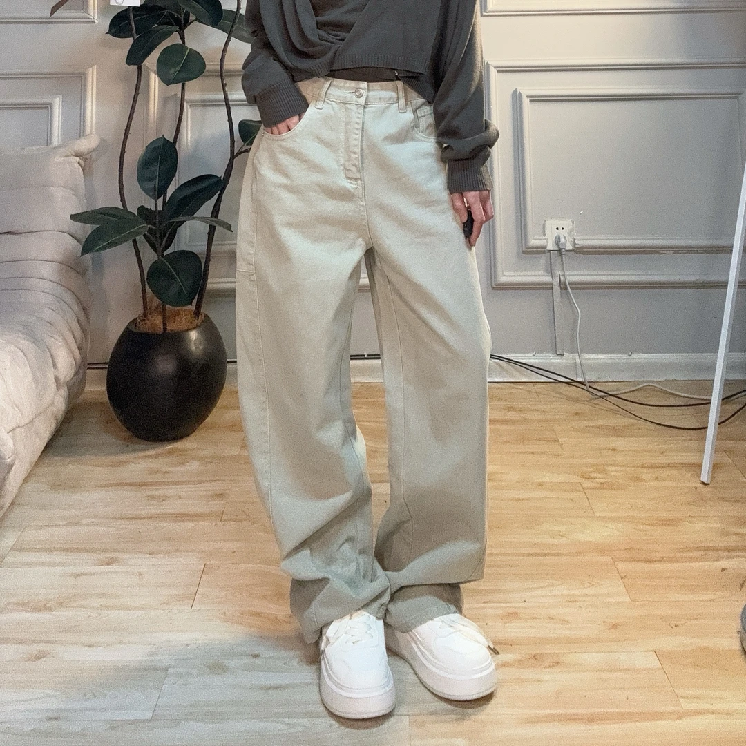 【索ml】灰色牛仔裤