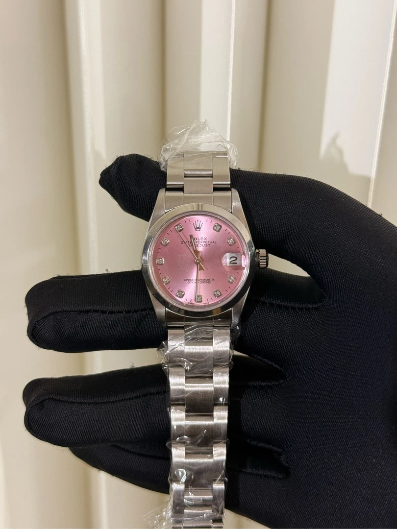 99新 Rolex/劳力士 日志/A0622/粉盘钻刻光圈/31表径