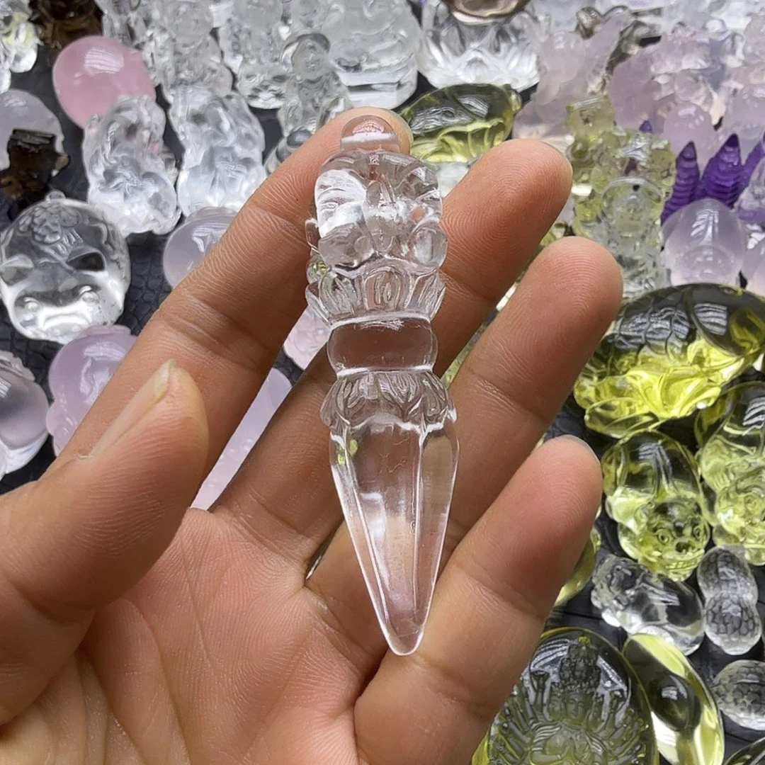 水晶未镶嵌颈饰吊坠