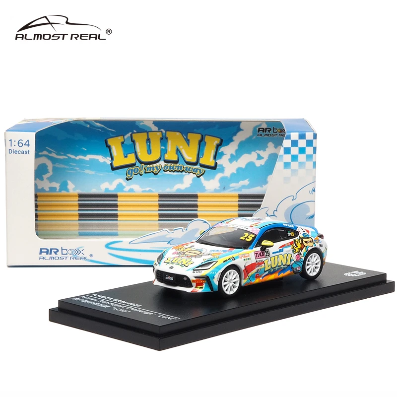1:64 丰田 GR86  澳门路车挑战赛“LUNI”特别款 AR box汽车模型