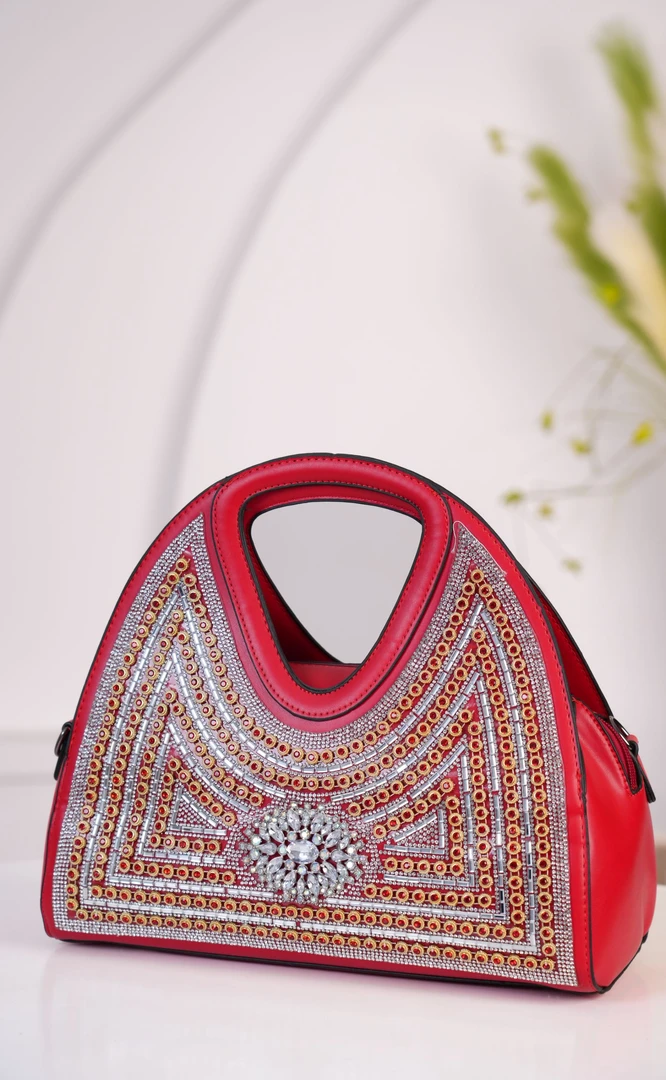 女包时尚百搭女士红色单肩宴会镶钻晚宴包