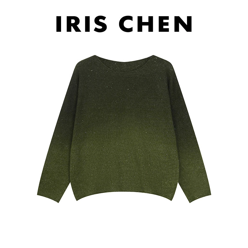 IRIS CHEN 北极光 2025秋冬“天丝羊绒羊驼羊毛”渐变针织衫25SY869