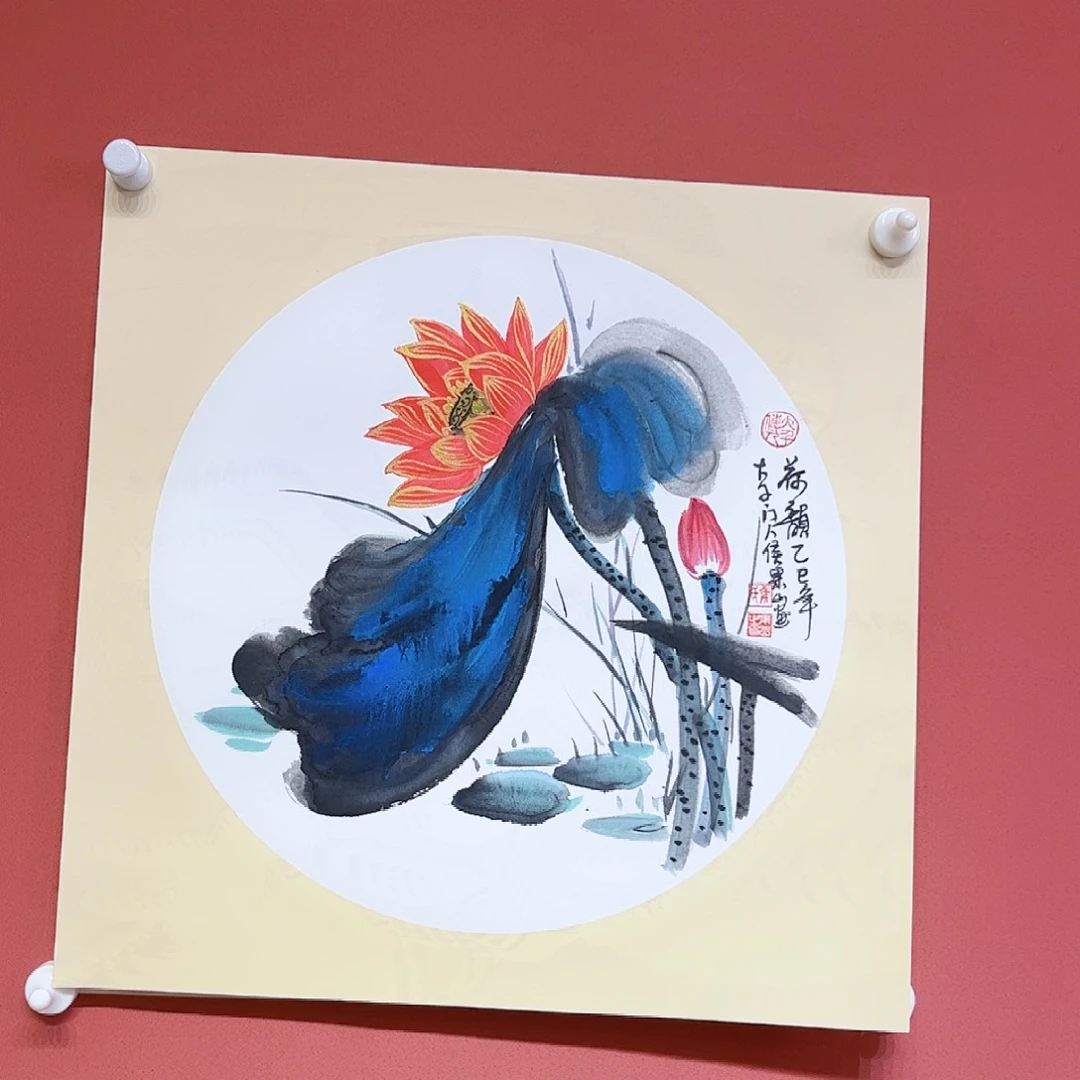 国画侯果山老师亲笔手绘作品朵