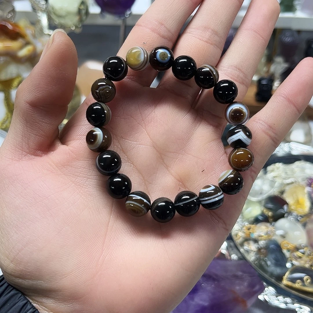 珠宝半成品紫晶银S925镶嵌特价天眼手串10➕