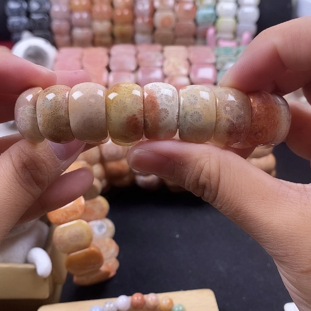 硅化珊瑚（珊瑚玉）未镶嵌手牌 上新42