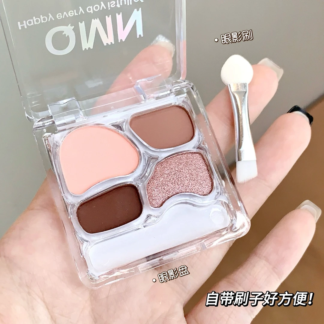 四色卧蚕粉盘卧蚕盘妈生综合无辜自然哑光提亮一体高光眼线眼影盘