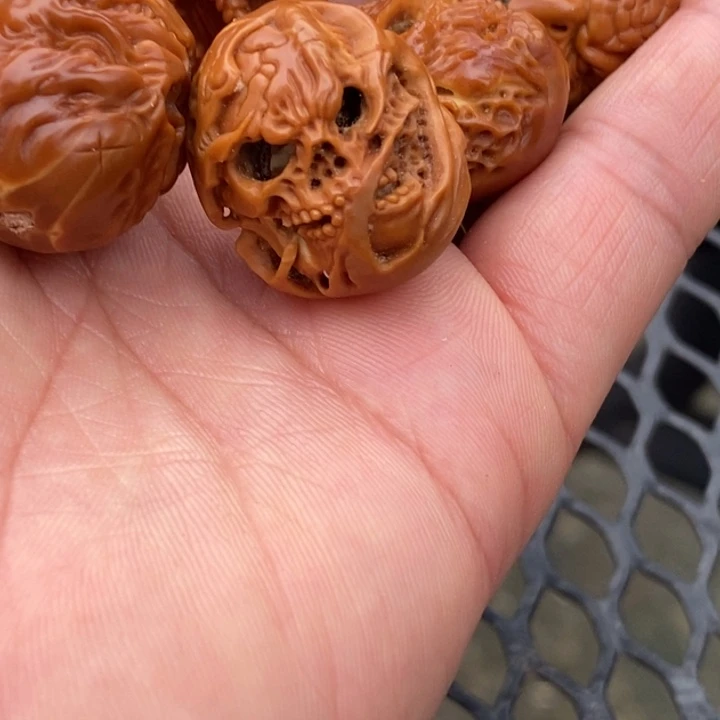 橄榄核手串/手链橄榄核铁核雕刻恶僧