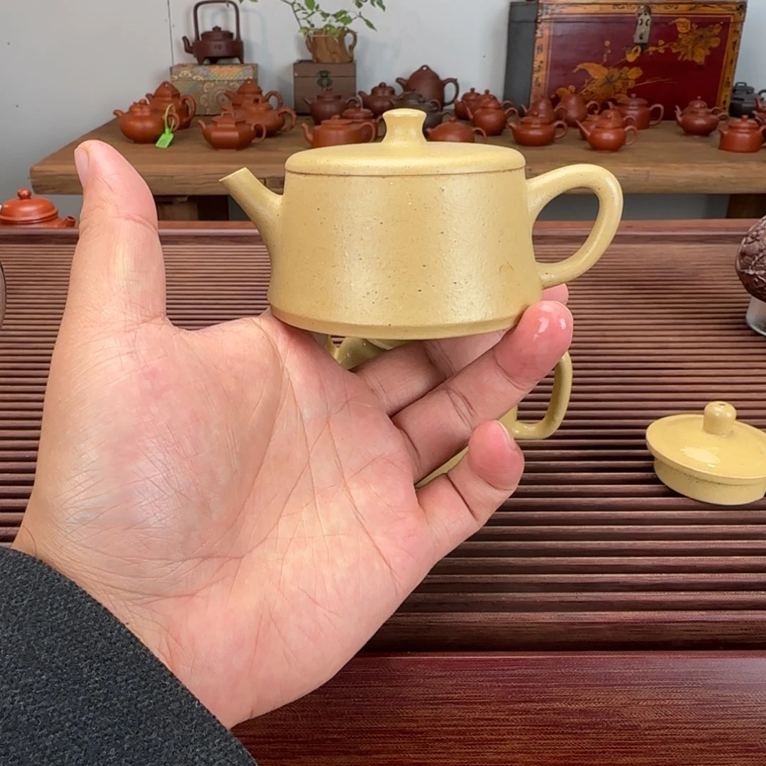 紫砂茶壶本绿140cc半手