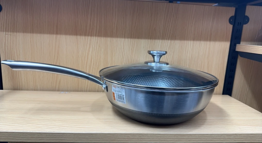 爱达斯32公分加深炒锅316不锈钢车载香薰家用厨具