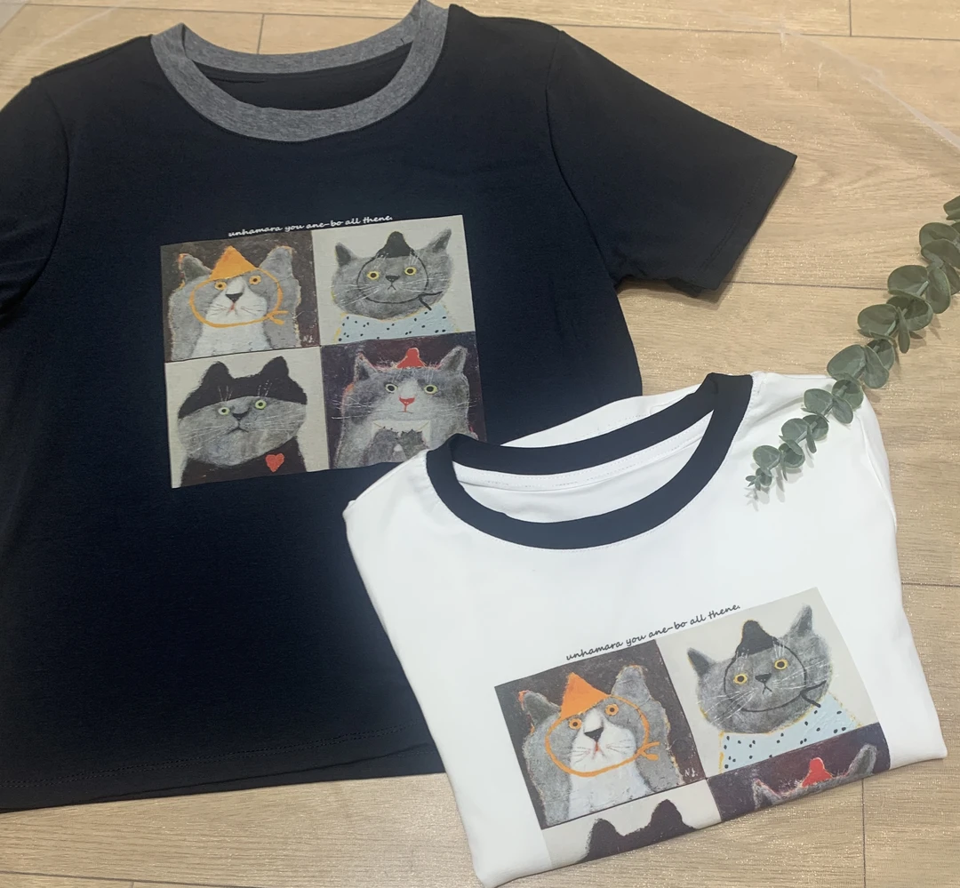 【MIDUO米多】（2931）小猫女士夏季短袖上衣