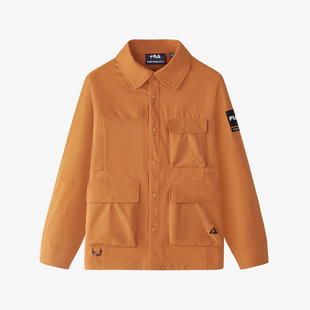 FILA斐乐儿童【城市探索】童装男大童潮酷翻领衫K12B513721F