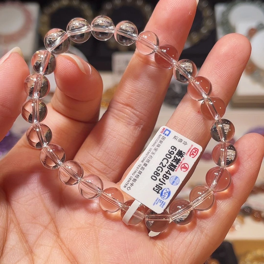 未镶嵌手串水晶巴西净体级别白水晶7.9m