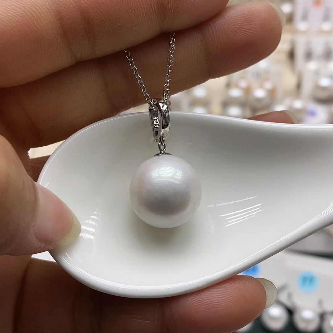 淡水珍珠银S925镶嵌颈饰