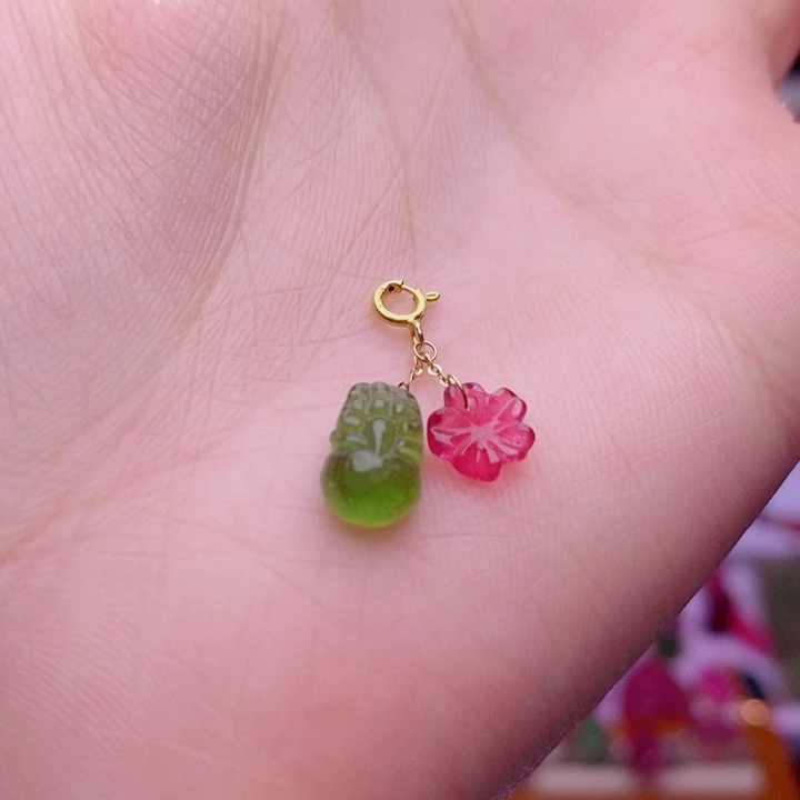 碧玺颈饰未镶嵌貔貅小滴流yy