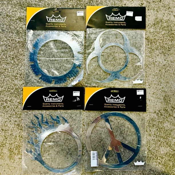 REMO美产开孔贴底鼓皮开孔装饰共鸣皮装饰贴