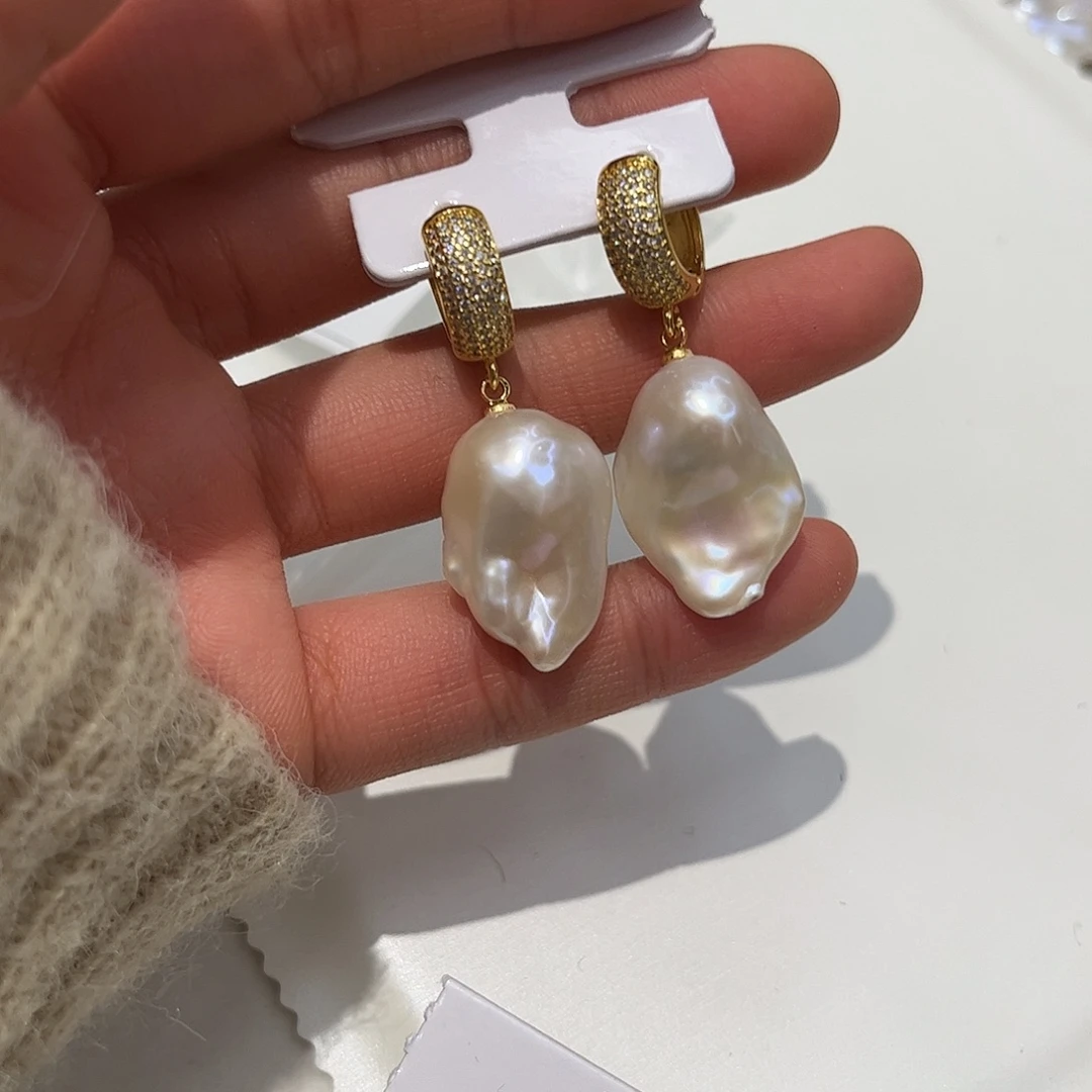 耳饰合金淡水珍珠