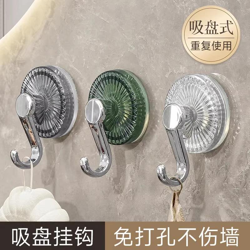 轻奢吸盘挂钩强力承重免打孔浴室卫生间粘钩墙壁门后无痕毛巾粘胶
