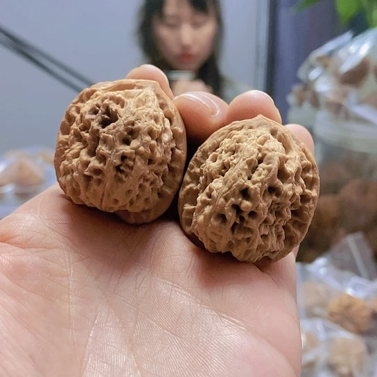 【闪购商品】把件文玩核桃33迷你水龙纹油