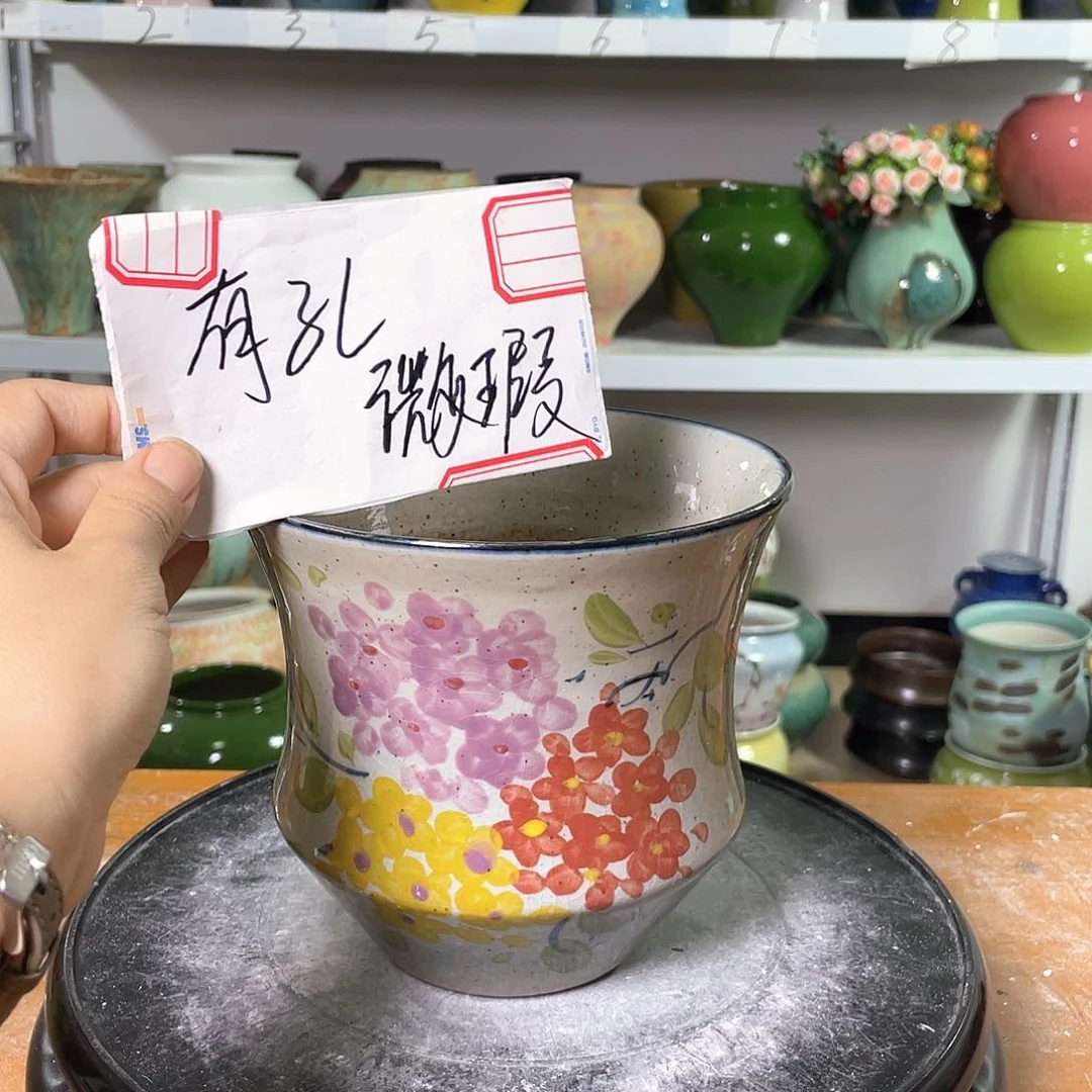 心*景德镇陶瓷花盆微瑕口18高18.5