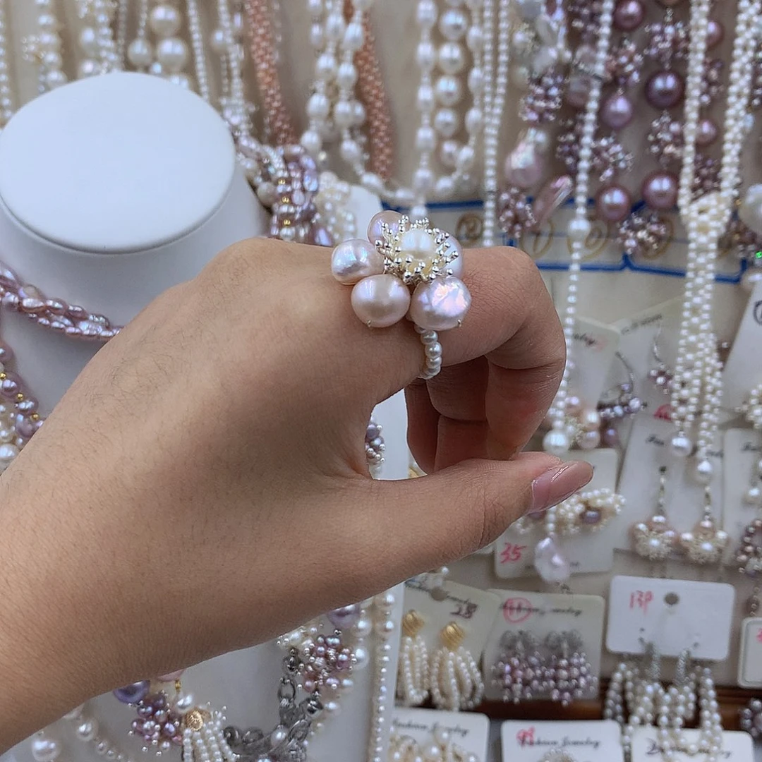 项链银S925镶嵌淡水珍珠