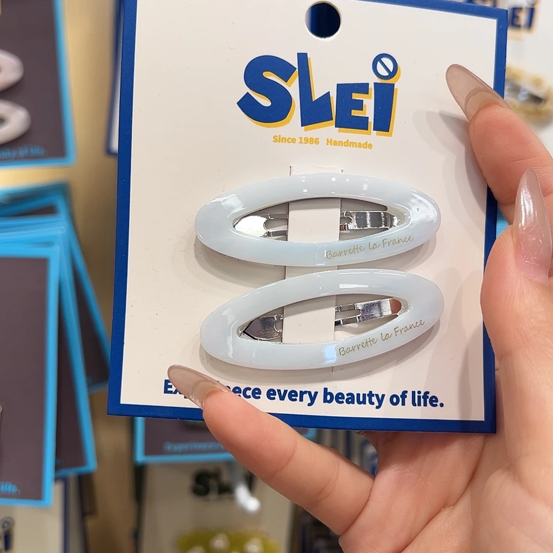 无非金属蓝色椭圆拜拜夹