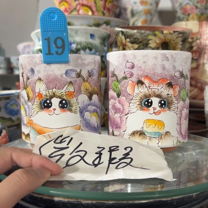 景德镇手绘花盆满38包邮偏远地区除外