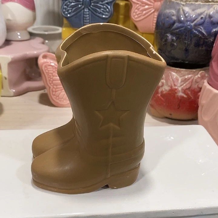 陶摆件陶盆有孔 瑕疵介意勿拍