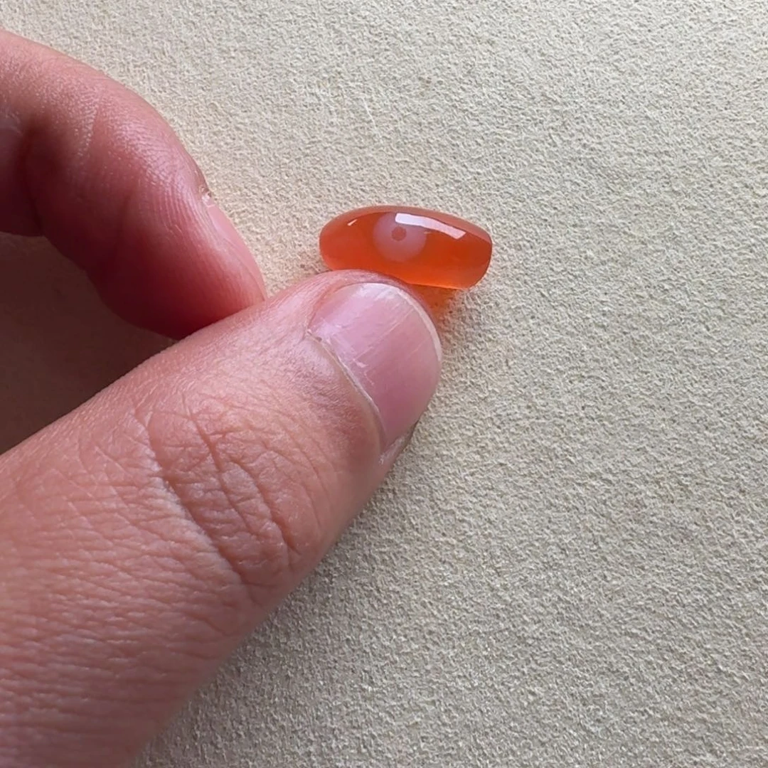 南红玛瑙天眼马鞍戒面未镶嵌用****3
