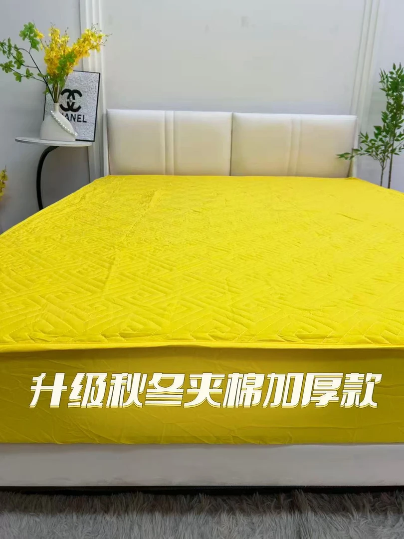 加厚床笠四件套床笠床上用品纯色
