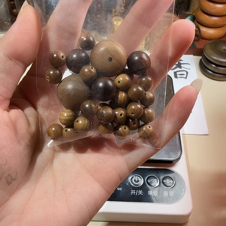 檀香木印度老山檀香瑕疵散珠20克