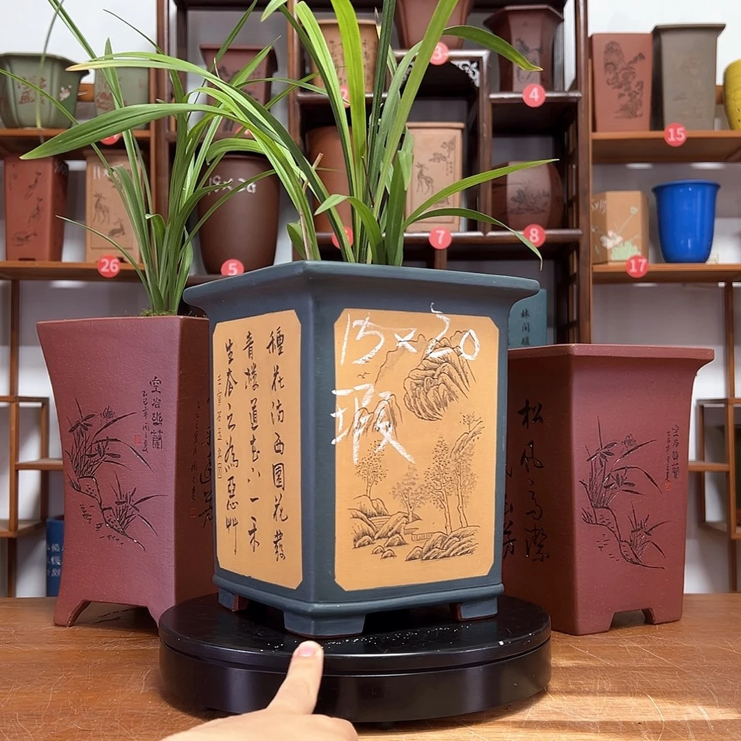 紫砂花盆微瑕周之夏精品紫砂花盆